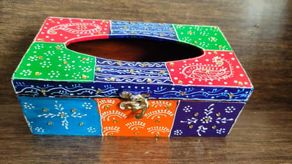 Tissue Paper Box-Wooden Cut