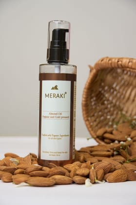 Meraki Beauty Almond Oil Organic and Cold Pressed, 100 ml