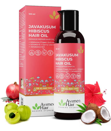 Avimee Herbal Javakusum Hibiscus Hair Oil For Hair Repair, Growth & Nourishment 100ml (Pack of 1)