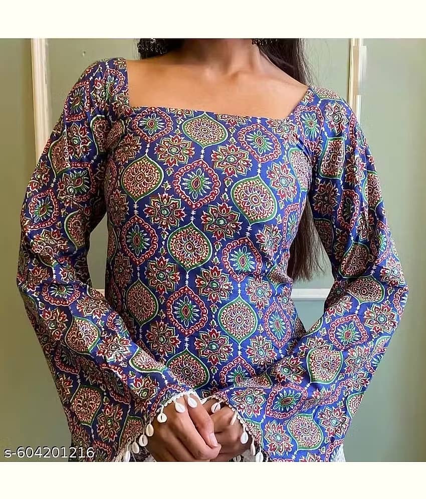 Silksutra Women Rayon Printed Straight Kurti ( Mustard )