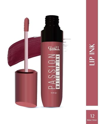 Glam21 Passion Matte Lip Ink Upto 12Hour Color Stay Lightweight & Comfortable 6gm Brick Pink-08