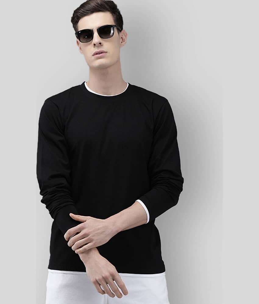 The Dry State - Black Cotton Slim Fit Men's T-Shirt ( Pack of 1 )