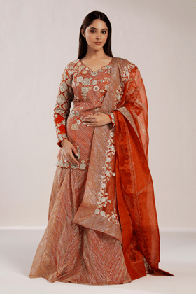 GOTA WORK SHARARA SET-XS
