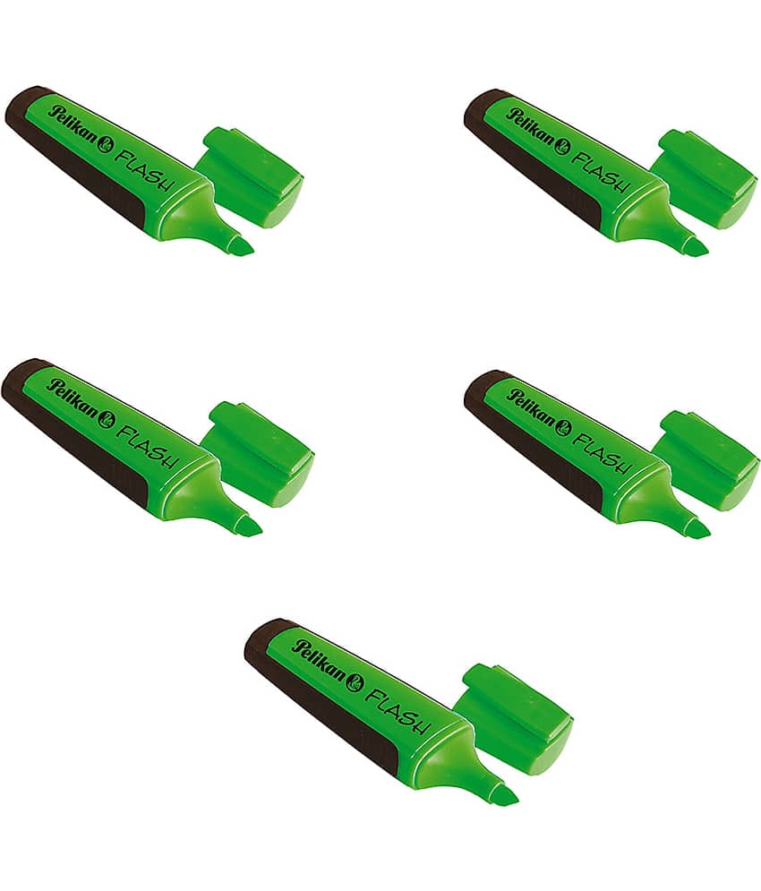 FLASH Textmaker Highlighter Green - Pack of 10