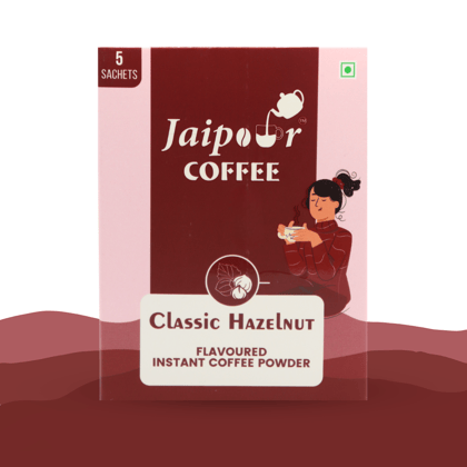 Jaipour Coffee Hazelnut Sachet Box, 37.5 gm - Pack of 5