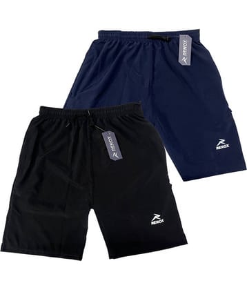 Renox Multicolor 4 Polyester Men's Shorts ( Pack of 2 )