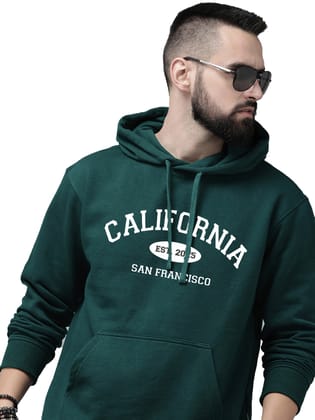 Hoodie Regular Fit  Unisex Streetwear Green California