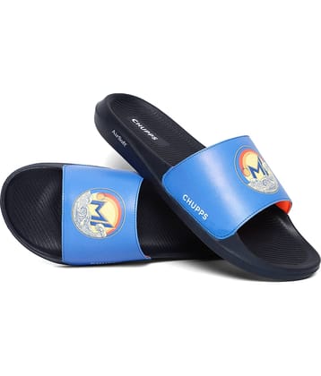 CHUPPS Blue Men's Slide Flip Flop