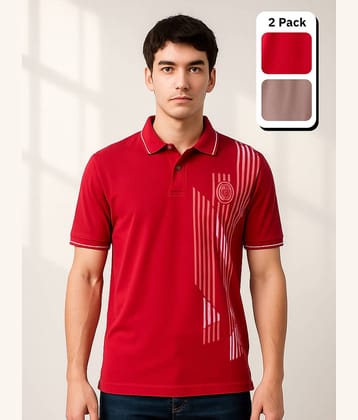 Dollar Men Cotton Regular Fit Printed Polo T Shirt ( Multicolor2 )
