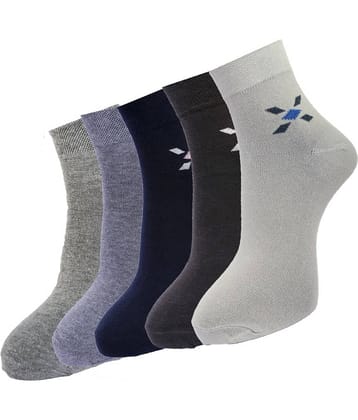 Dollar - Cotton Men's Printed Multicolor Ankle Length Socks ( Pack of 5 )