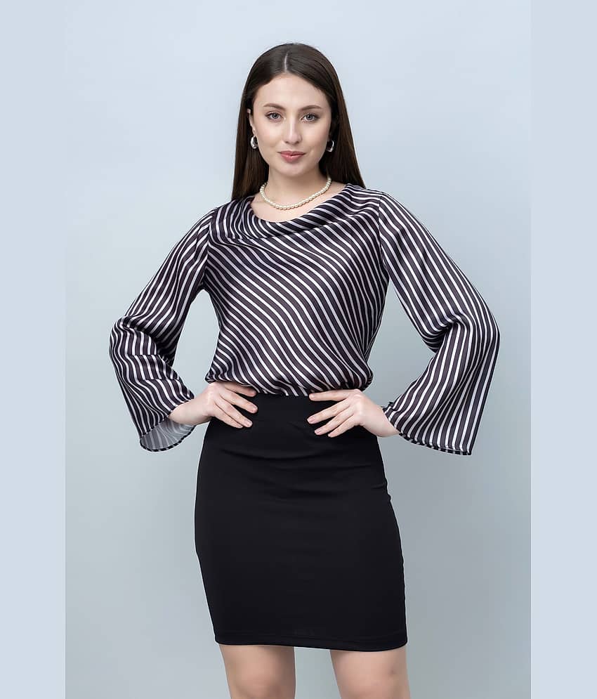Purys Women's Satin Regular Top ( Grey )