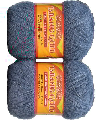 Represents Oswal  3 Ply Knitting  Yarn Wool,  Mouse Grey 500 gm  Art-ACFB