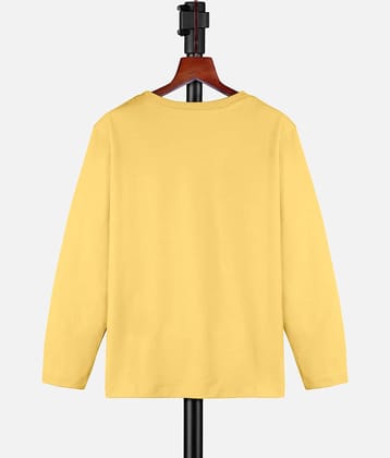 HELLCAT Pack of 1 Girls Cotton Blend T-Shirt ( Mustard )