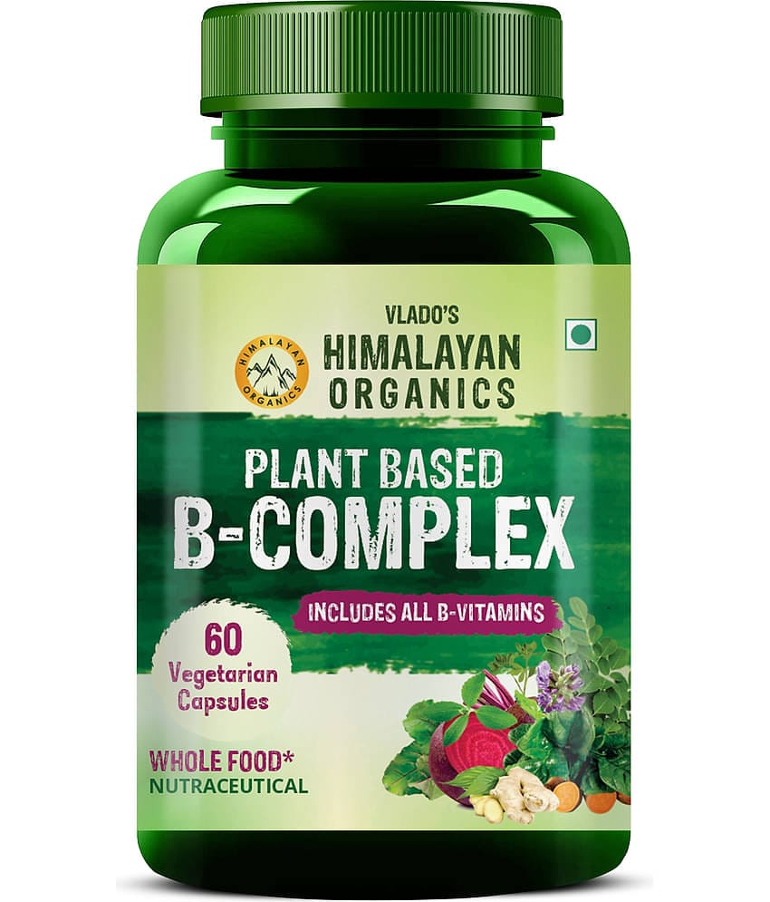 Vlado's Himalayan Organics Plant Based B-Complex Vitamins B12, B1, B2, B3, B5, B6, & Biotin 60 Caps