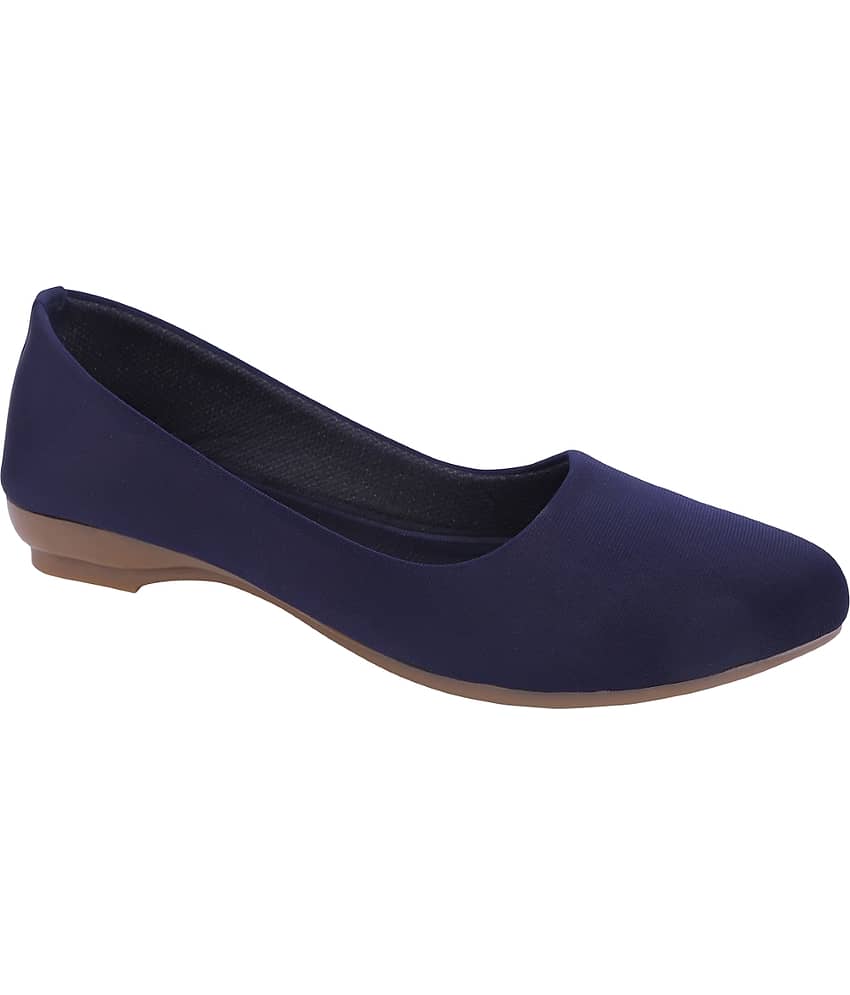 NATSHUZ Blue Women's Casual Ballerinas