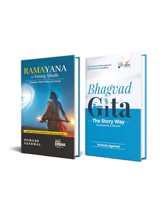 Combo Offer- Ramayana for Young Minds: A Timeless Tale of Valor & Virtue with Illustrations+ Bhagvad Gita - The Story Way for Students & Parents