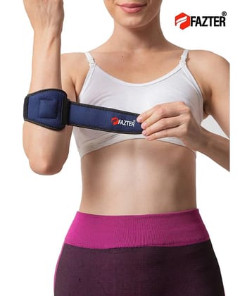 FAZTER Tennis Elbow Support for Men and Women for Elbow Pain Due to Sports Elbow Support (Blue) - None