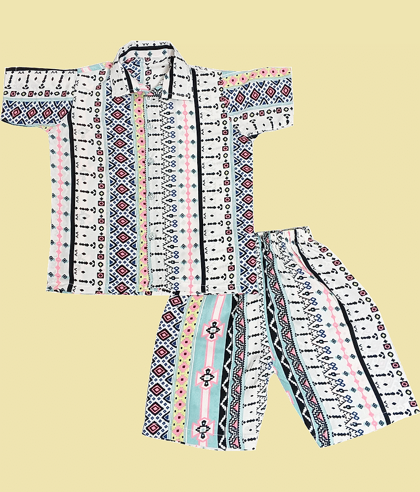 harshvardhanmart.com Pack of 1 Boys Cotton Blend Shirt & Shorts Set ( Multicolor )