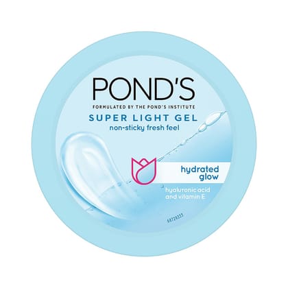 POND'S Super Light Gel Oil Free Face Moisturizer 100 ML | With Hyaluronic Acid & Vitamin E For Fresh Glowing Skin & 24 Hr Hydration - Daily Use