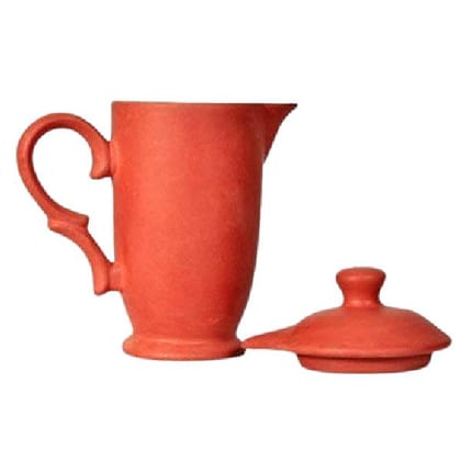 Terracotta Handmade Terracotta Clay Classic Water jug with lid 1 Ltr