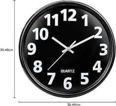 BLACK WALL CLOCK