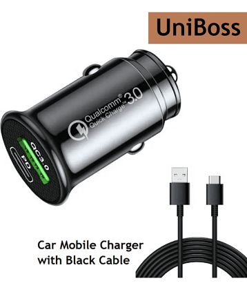 UniBoss Car Mobile Charger Turbo & Fast QC PD Black