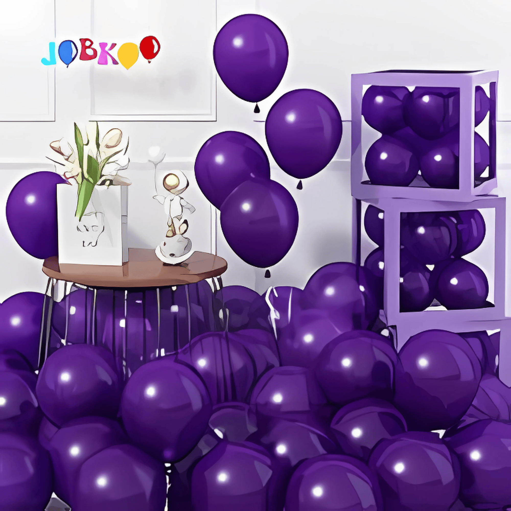8" Purple Latex Balloon - 50ct