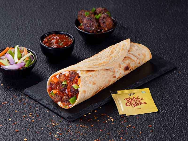 Chilli Garlic Manchurian Wrap (Crispy Bake)