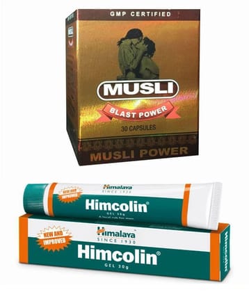 Ayurveda Cure Himalaya Himcolin 30gm Gel & Musli Blast Power Capsule 30 no.s
