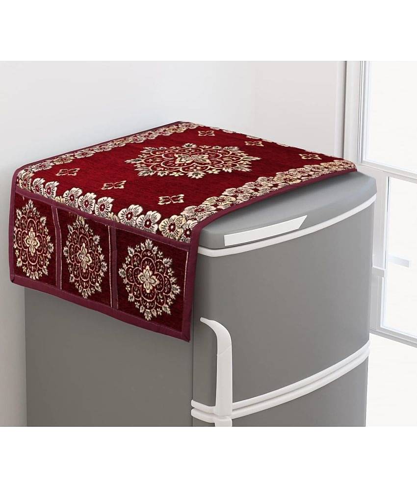 Velvet Ethnic Top Cover ( 99 53 ) Pack of 1 - Maroon