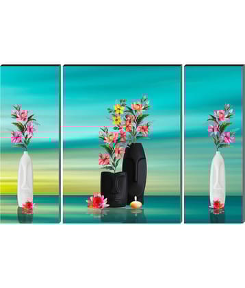 Saf Premium flowers wall hanging MDF Painting