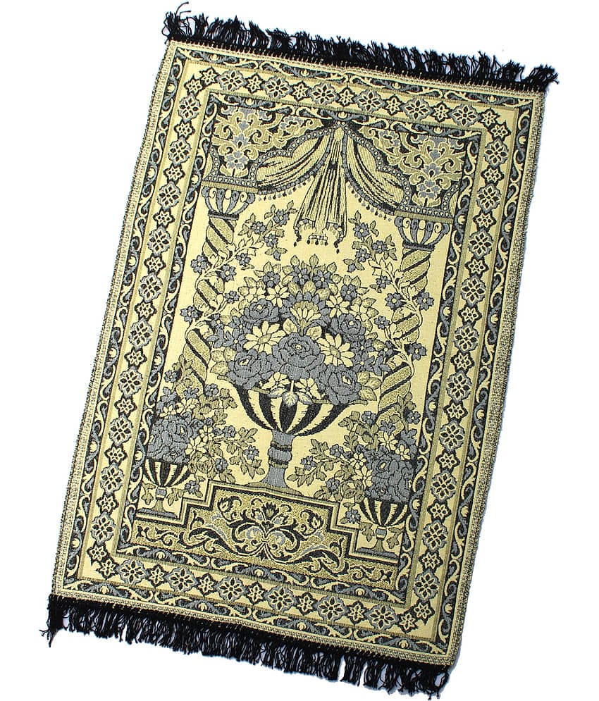 ADIRNY Yellow Single Cotton Prayer Mat ( 110 X 70 cm )