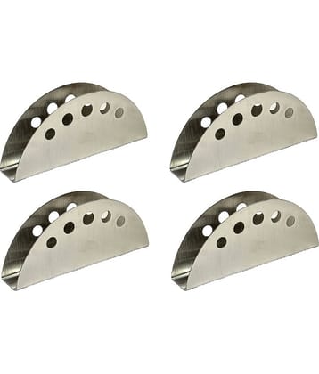 Dynore 4 Pcs Round Hole Napkin Holder Stainless Steel Napkin Holder 4 Pcs