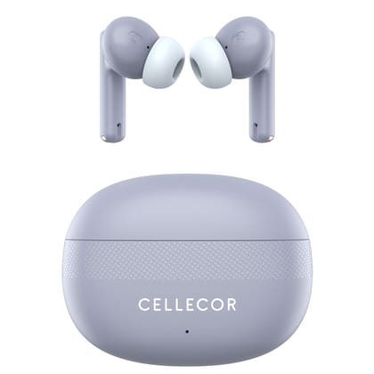 Cellecor BroPods C105 Tune TWS |45H Playtime, ENC, 5.3v, IPX5, 50ms Low Latency Gaming Bluetooth-Blue Grey