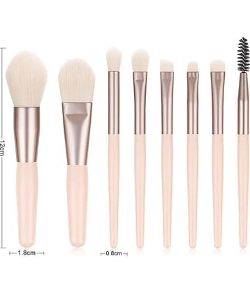 SkinPlus Cosmetics 8 Pcs Wooden Synthetic Foundation Brush,Concealer Brush 8 Pcs 100 g