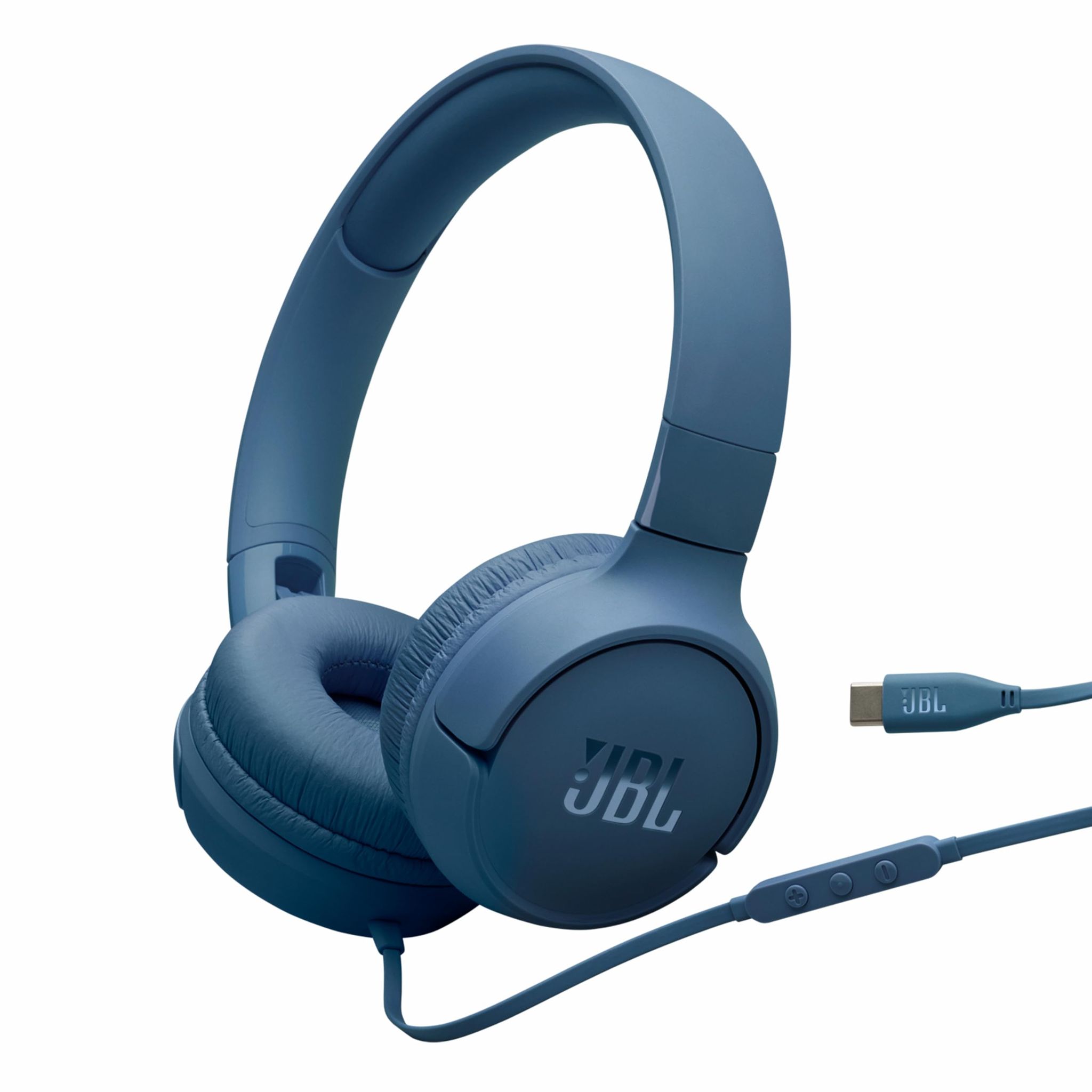 JBL Tune 520C On Ear Type C Wired Headphone, Pure Bass Sound,3-Button Remote with Microphone,Comfort Fit and Foldable Design(Blue) JBL Tune 520C On Ear Type C Wired Headphone, Pure Bass Sound,3-Button Remote with Microphone,Comfort Fit and Foldable Desig