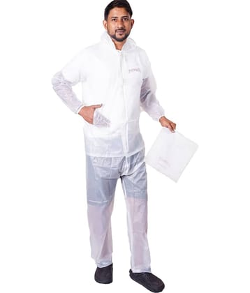 Sindon White Nylon Men's Raincoat ( Pack of 1 )