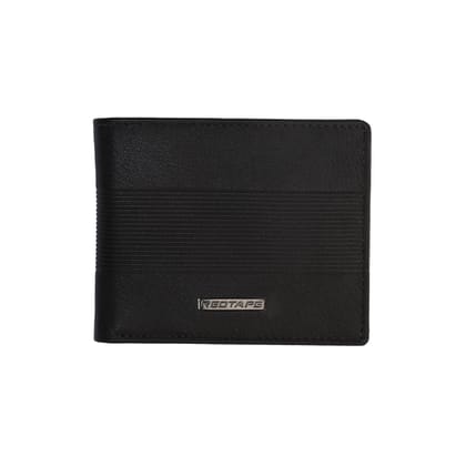 Red Tape Brown Men's RFID Blocking Leather Wallet | Slim Bi-Fold Travel Wallet with Coin Pocket | 4 Card Slots, 2 Cash Compartments | Metal Logo | Gift for Men
