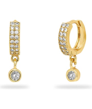 Drashti Collection Golden Drop Earrings ( Pack of 1 )