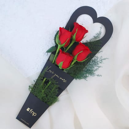 Magic Of Love Red Rose Sleeve For Valentine's Day Gift