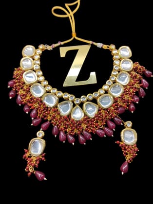 ZEVAR | Kundan Choker Necklace With Earrings