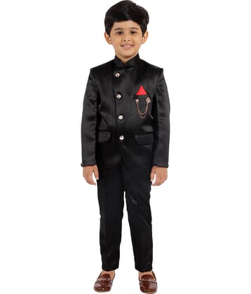 Fourfolds Boys Cotton Blend Blazer ( Pack of 1 , Maroon )