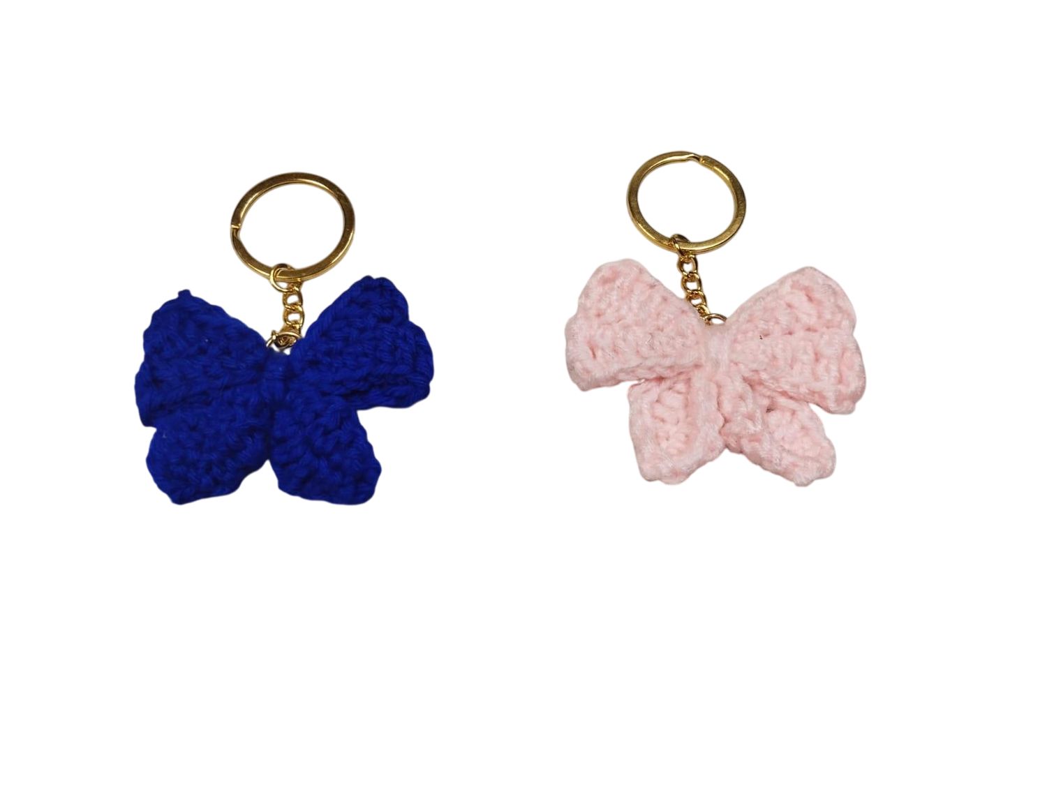 Handmade Crochet Cute Bow Keychain - Colorful & Customizable