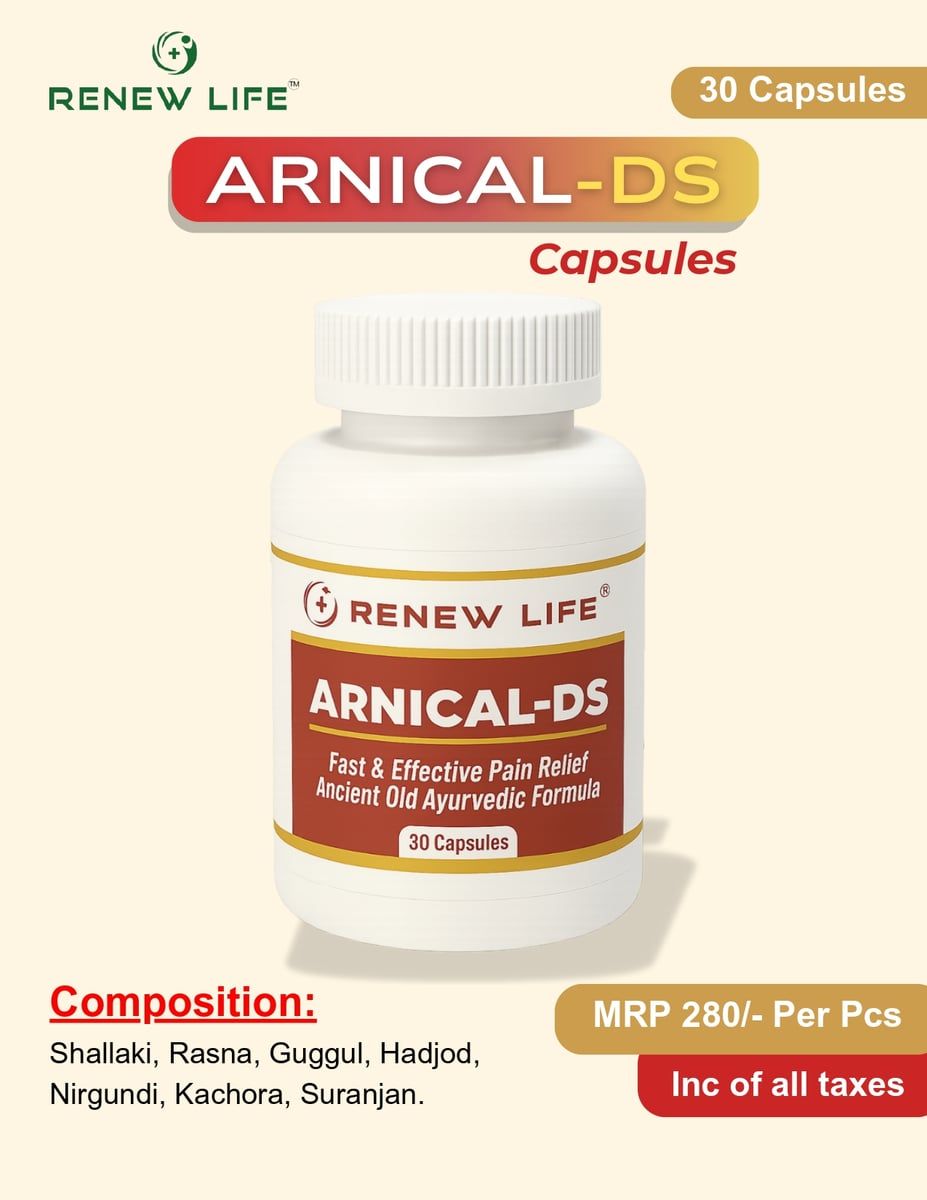 Renew Life Arnical-DS Ayurvedic Pain Relief Capsules (30 Capsules) | Fast & Effective Relief | Joint & Muscle Support