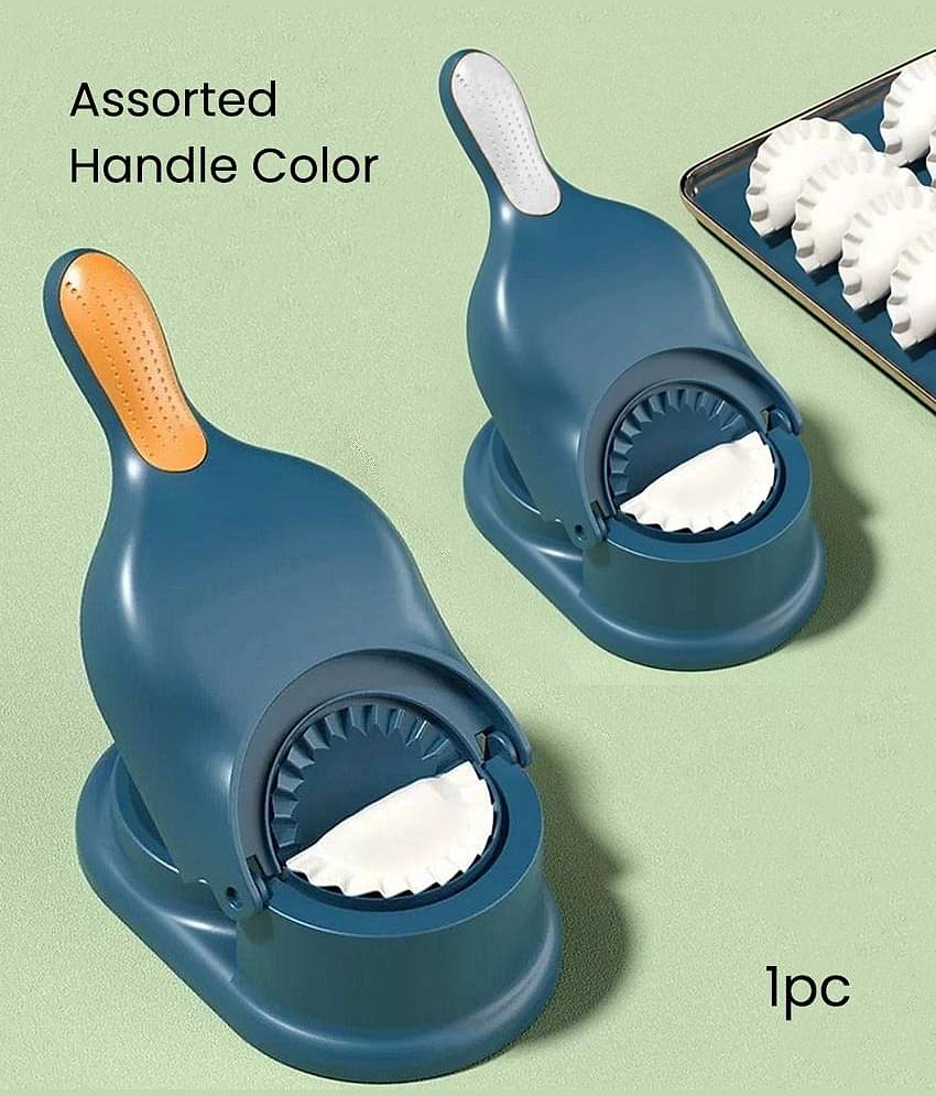 iview kitchenware Manual Handy 2 in 1 Dumpling / Momos / Ghughra & Gujiya Maker (Plastic), Blue colour