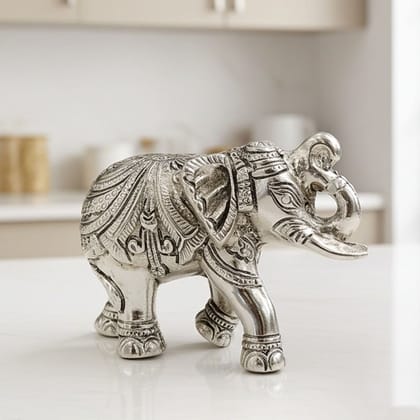 Aluminium Showpiece Elephant, Height : 3.5 Inch (ASMAS503 S)