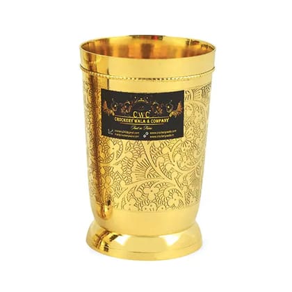 Brass Glass Etching Design Set of 6 Unique Gift Idea-SET of 2