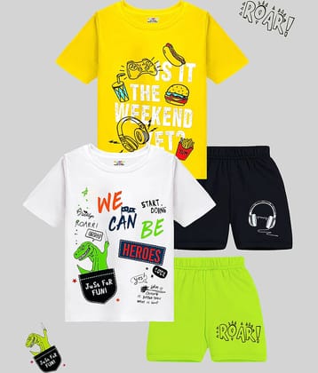 Kuchipoo Pack of 1 Boys Cotton Blend Nightsuit Set ( Multicolor 6 )