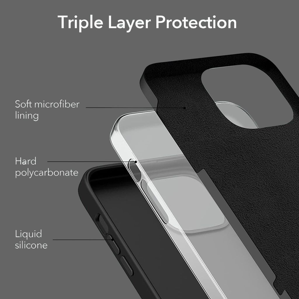LIRAMARK Liquid Silicone Soft Back Cover Case for Apple iPhone 13 Mini (6.1 Inch)