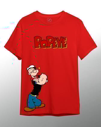 Popeye T-Shirt.-Small / Red